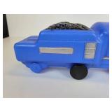 EMPIRE Vintage Blue Blow Mold Toy Train Engine on Wheels