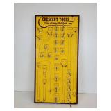 Vintage Crescent Tools Pegboard