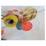 Pair of New Old Stock Fisher-Price Queen Buzzy Bee Pull-Behind Toys