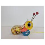 Pair of New Old Stock Fisher-Price Queen Buzzy Bee Pull-Behind Toys
