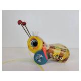 Pair of New Old Stock Fisher-Price Queen Buzzy Bee Pull-Behind Toys
