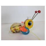 Pair of New Old Stock Fisher-Price Queen Buzzy Bee Pull-Behind Toys