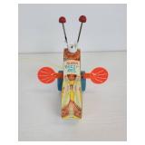 Pair of New Old Stock Fisher-Price Queen Buzzy Bee Pull-Behind Toys
