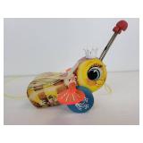 Pair of New Old Stock Fisher-Price Queen Buzzy Bee Pull-Behind Toys