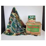 Rock Spring Beverages Box and Carrier and Airborne Screaming Eagles Flag