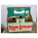 Rock Spring Beverages Box and Carrier and Airborne Screaming Eagles Flag