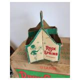Rock Spring Beverages Box and Carrier and Airborne Screaming Eagles Flag