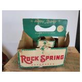Rock Spring Beverages Box and Carrier and Airborne Screaming Eagles Flag