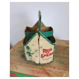 Rock Spring Beverages Box and Carrier and Airborne Screaming Eagles Flag