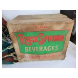 Rock Spring Beverages Box and Carrier and Airborne Screaming Eagles Flag
