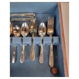 WM Rogers Silver Plated Flatware in Case