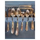 WM Rogers Silver Plated Flatware in Case