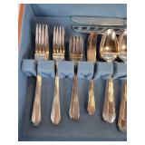 WM Rogers Silver Plated Flatware in Case