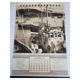 Pair of Vintage Hats and 1957 "Bonnie Scotland" Calendar with Queen Elizabeth on the Cover