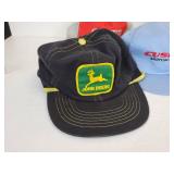 Lot of (3) Vintage Baseball Caps - John Deere, Cushman Motor Scooters, and Conklin - "Mike" Stuffed Wells-Fargo Promo Stuffed Animal