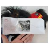 Lot of (3) Vintage Baseball Caps - John Deere, Cushman Motor Scooters, and Conklin - "Mike" Stuffed Wells-Fargo Promo Stuffed Animal