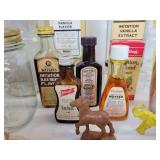 Lot of Treasures - Vintage Kitchen Flavorings, Curious George Jack-in-the-Box, Plastic Animals and Figures