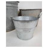 Lot of (4) Galvanized Buckets