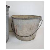 Lot of (4) Galvanized Buckets