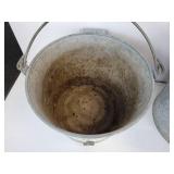 Lot of (4) Galvanized Buckets