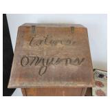 Vintage "Taters & Onyuns" Cabinet, Sunny Suzy Tin Oven, Tonka Truck, and Enamel Pan - NO SHIPPING