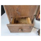 Vintage "Taters & Onyuns" Cabinet, Sunny Suzy Tin Oven, Tonka Truck, and Enamel Pan - NO SHIPPING