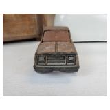 Vintage "Taters & Onyuns" Cabinet, Sunny Suzy Tin Oven, Tonka Truck, and Enamel Pan - NO SHIPPING