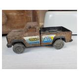 Vintage "Taters & Onyuns" Cabinet, Sunny Suzy Tin Oven, Tonka Truck, and Enamel Pan - NO SHIPPING