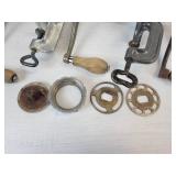 Lot of Vintage Kitchen Items, Meat Grinders, and Shoe Stretchers