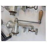 Lot of Vintage Kitchen Items, Meat Grinders, and Shoe Stretchers