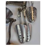Lot of Vintage Kitchen Items, Meat Grinders, and Shoe Stretchers