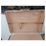 Pair of Vintage Suitcases with Fur Hat in Hat Box - NO SHIPPING