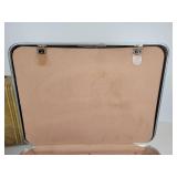 Pair of Vintage Suitcases with Fur Hat in Hat Box - NO SHIPPING