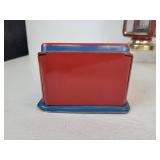 Lot of Vintage Items - Tin Litho Adding Machine, Small Oil Lantern, and Microscope with (5) Sets of Prepared Slides