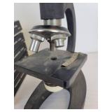 Lot of Vintage Items - Tin Litho Adding Machine, Small Oil Lantern, and Microscope with (5) Sets of Prepared Slides