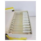 Lot of Vintage Items - Tin Litho Adding Machine, Small Oil Lantern, and Microscope with (5) Sets of Prepared Slides