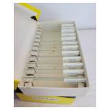 Lot of Vintage Items - Tin Litho Adding Machine, Small Oil Lantern, and Microscope with (5) Sets of Prepared Slides