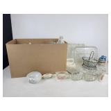 Box of Vintage Glassware, Porcelain, and More! NO SHIPPING