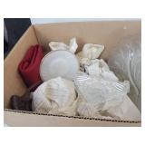 Box of Vintage Glassware, Porcelain, and More! NO SHIPPING