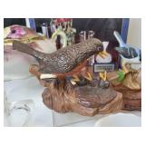 Large Lot of Vintage Porcelain Bird Figurines, Planters, Brass Crab Ash Tray, and More - NO SHIPPING