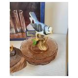 Large Lot of Vintage Porcelain Bird Figurines, Planters, Brass Crab Ash Tray, and More - NO SHIPPING