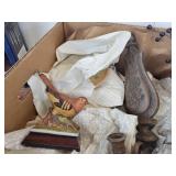 Large Lot of Vintage Porcelain Bird Figurines, Planters, Brass Crab Ash Tray, and More - NO SHIPPING