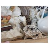 Large Lot of Vintage Porcelain Bird Figurines, Planters, Brass Crab Ash Tray, and More - NO SHIPPING