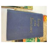 Lot of Vintage Treasures - Apple Basket, Oil Lamp, Christian Song Books, Lamps, and More! NO SHIPPING