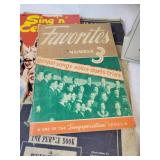 Lot of Vintage Treasures - Apple Basket, Oil Lamp, Christian Song Books, Lamps, and More! NO SHIPPING