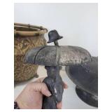 Vintage Brass-Colored Light Fixture, Tin Planter, and More - NO SHIPPING