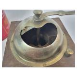 Enamelware Coffee Pot, Tobacco Tin, and Coffee Grinder