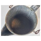 Enamelware Coffee Pot, Tobacco Tin, and Coffee Grinder