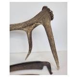 Elk Antler and Pair of Scythe Blades