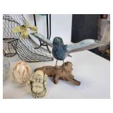 Lot of Home Décor - Bird Statuary, Display Stands, and More - NO SHIPPING